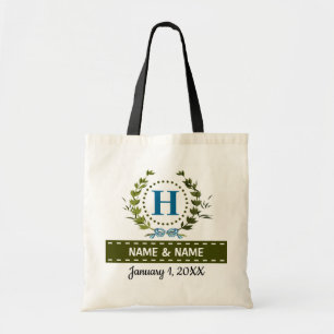 Bolsa Tote Marcha personalizada de Ivy Wreath Data de casamen