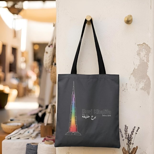 Bolsa Tote Marcos em Luz | Burj Khalifa (Criador carregado)