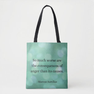 Bolsa Tote Marcus Aurelius: Conquiste a raiva, encontre a paz
