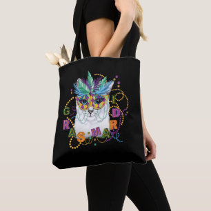 Bolsa Tote Mardi Gras Cat, Mardi Gras Engraçado