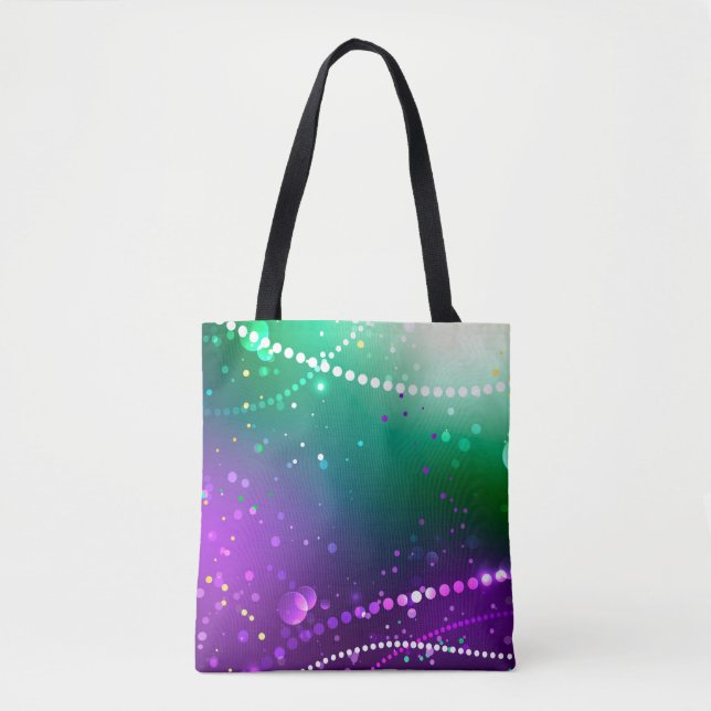 Bolsa Tote Mardi Gras Festivo Purple Background (Frente)