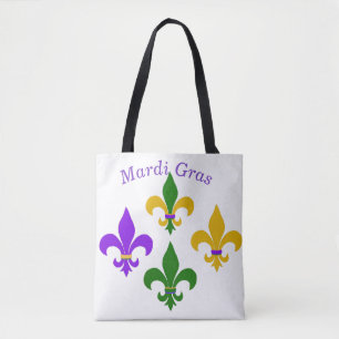 Bolsa Tote Mardi Gras Fleur de Lis