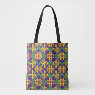 Bolsa Tote Mardi gras fleur di Lis