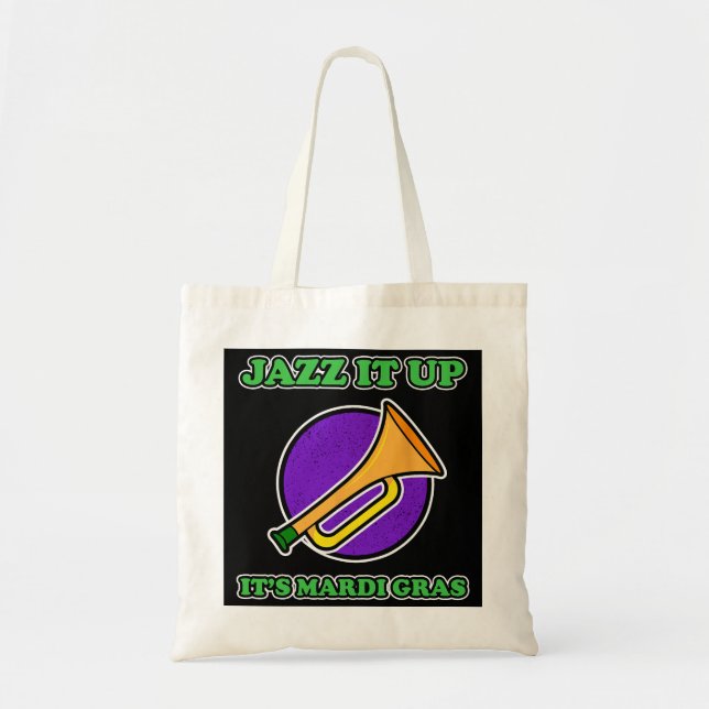 Bolsa Tote Mardi Gras Gift Jazz é o Mardi Gras (Frente)