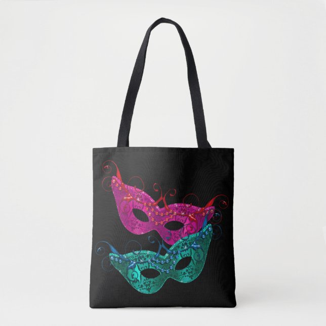 Bolsa Tote Mardi Gras Mask (Frente)