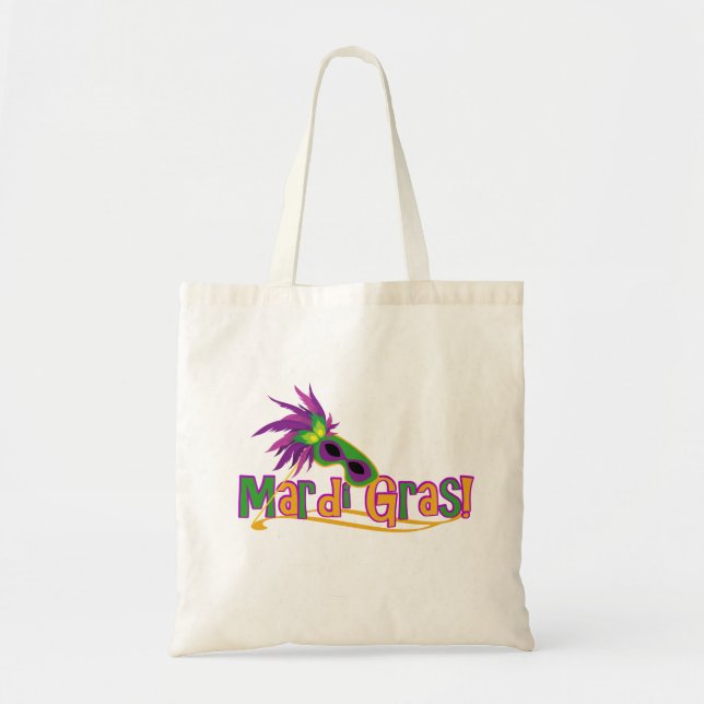 Bolsa Tote Mardi Gras Mask (Frente)