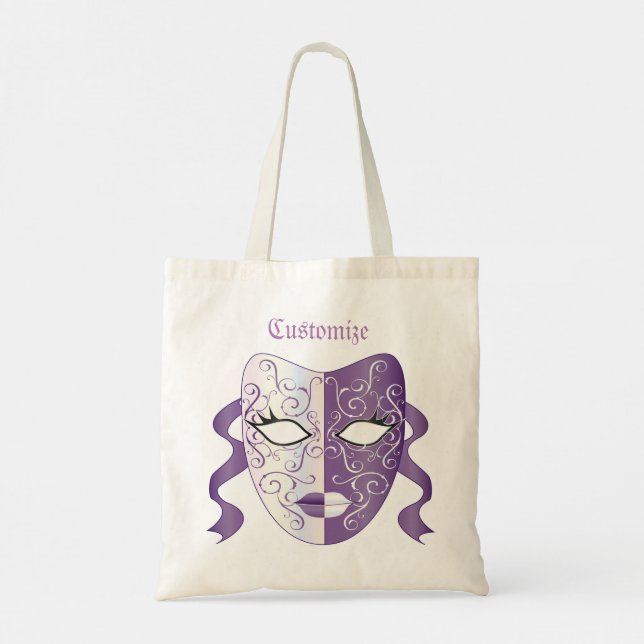 Bolsa Tote Mardi Gras Mask Thunder_Cove (Verso)