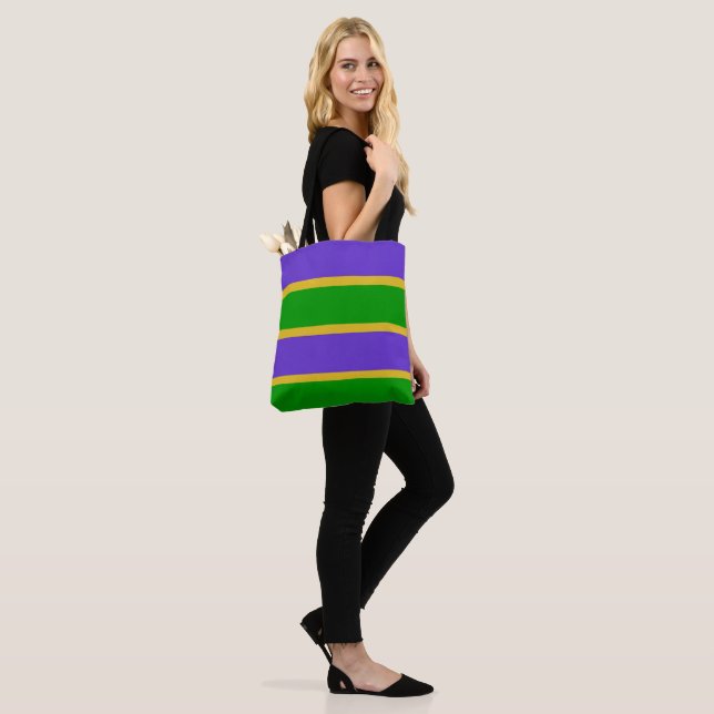 Bolsa Tote Mardi Gras Stripes (No(a) Modelo)