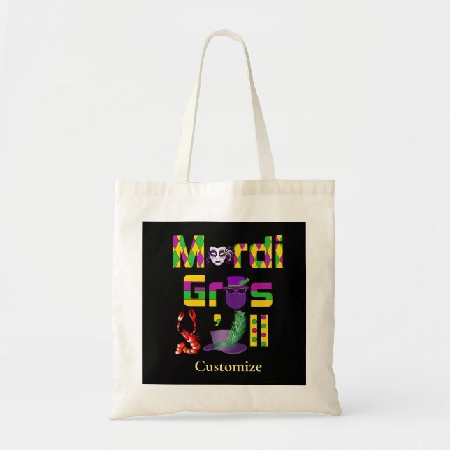 Bolsa Tote Mardi Gras Y'all Thunder_Cove (Frente)