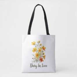 Bolsa Tote Margarida Apaixonada Flor Silvestre