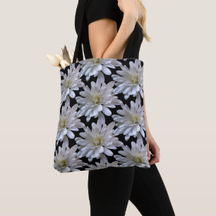 Bolsa Tote Margarida branca floral elegante