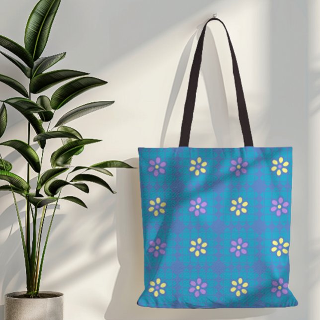 Bolsa Tote margarida branca padrão feminina de verão comprand (Criador carregado)