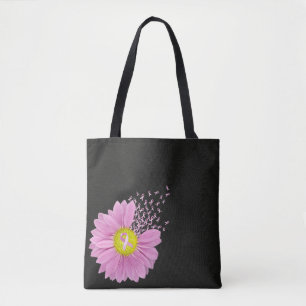Bolsa Tote Margarida de Consciência do Cancer da Fita Rosa