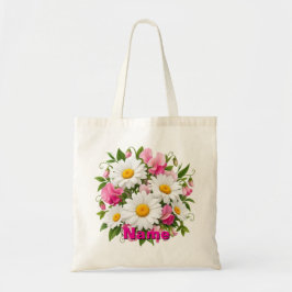 Bolsa Tote Margarida e Ervilhaca Personalizadas Flor de Nasci