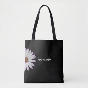 Bolsa Tote Margarida preto e branco personalizada