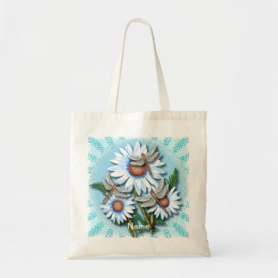 Bolsa Tote Margaridas Azuis de Libélula