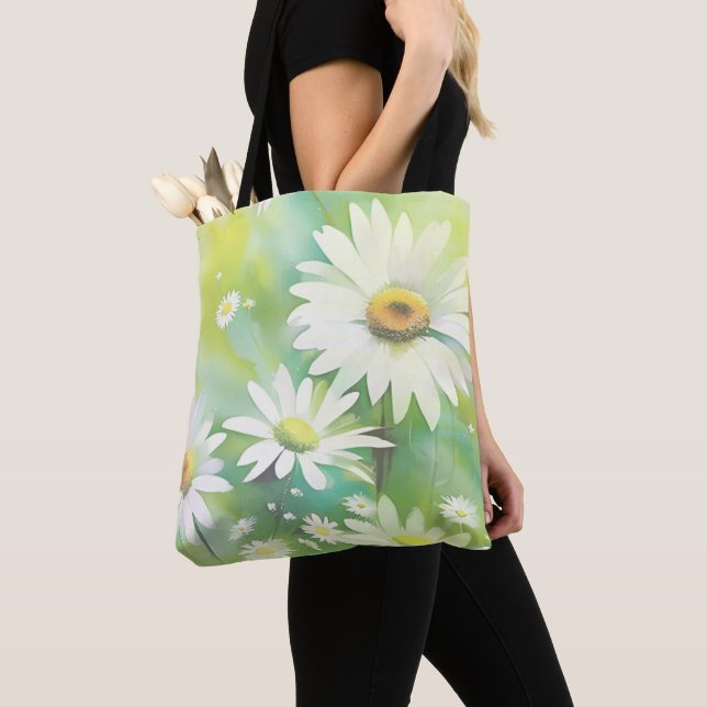 Bolsa Tote Margaridas Brancas (Close Up)
