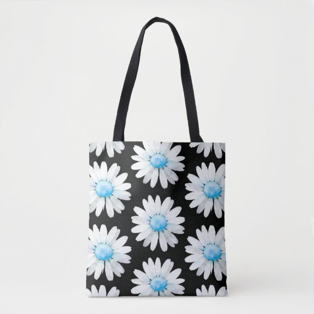 Bolsa Tote Margaridas de Pontos Azuis (Frente)