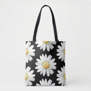 Bolsa Tote Margaridas Pontilhadas de Amarelo