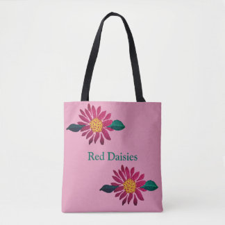 Bolsa Tote Margaridas Vermelhas