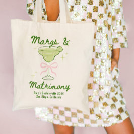 Bolsa Tote Margs & Matrimony Bachelorette Personalizado