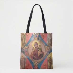 Bolsa Tote Maria, Jesus e Anjos
