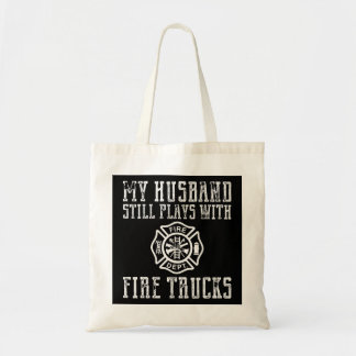 Bolsa Tote Marido de bombeiro joga com esposa de bombeiros