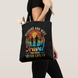 Bolsa Tote Marido e Mulher Parceiros de Viagem para a Vida Pr