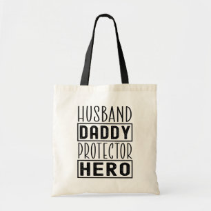 Bolsa Tote Marido Papai Protetor Herói Veterano Pai Engraçado