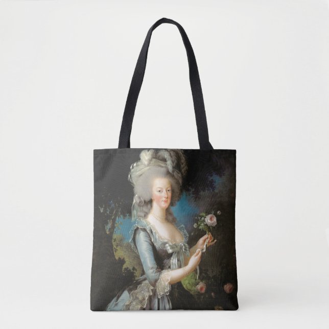 Bolsa Tote Marie Antoinette com um rosa, 1783 (Frente)