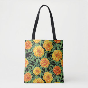 Bolsa Tote Marigold Flower Pattern