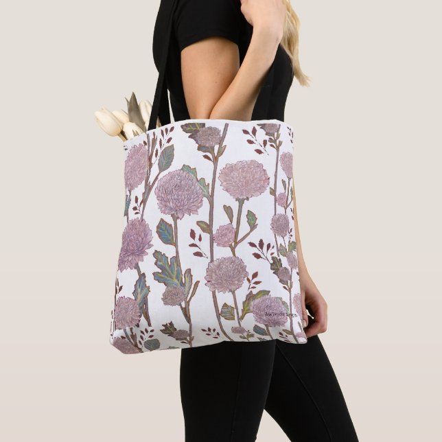 Bolsa Tote Marigold Flower Pattern Shoulder Bag (Close Up)