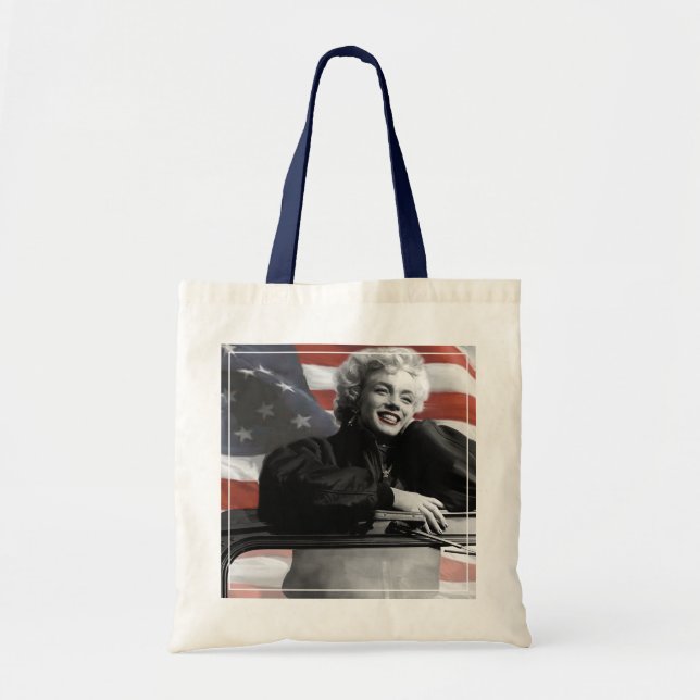 Bolsa Tote Marilyn patriótica (Frente)