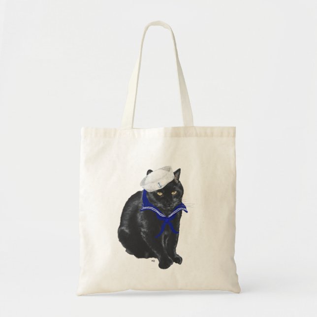 Bolsa Tote Marinheiro Gato Preto (Frente)