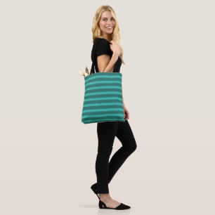 Bolsa Tote Marinho azul Simples Moderno Nome da Faixa de Duas