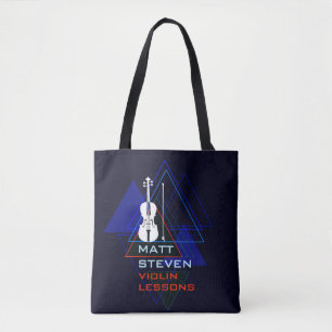 Bolsa Tote Marinho Moderno e Masculino Blue Music Designer