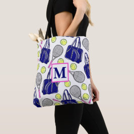 Bolsa Tote Marinho Tênis de pré-disquete monograma