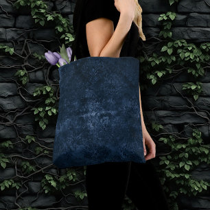 Bolsa Tote Marinho Velvity Damask Azul Escuro Barroco