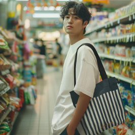 Bolsa Tote Marinhos | Monograma do moderno cavalheiro