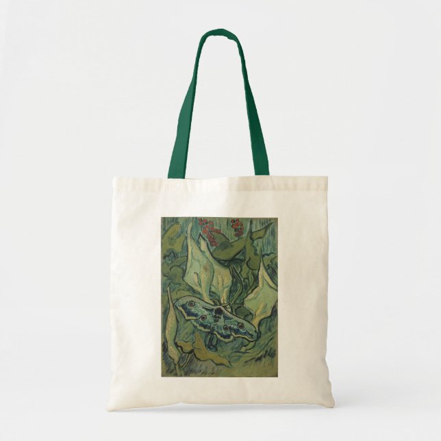 Bolsa Tote Mariposa Pavão Verde (Imperador) por Vincent van G (Frente)