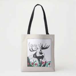 Bolsa Tote Mariscos Russos Flores Selvagens Moose