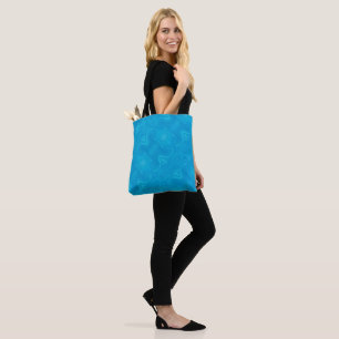 Bolsa Tote Mármore Azul Abstrato HP Lap Personalizado