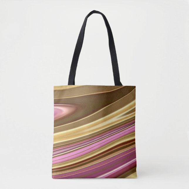 Bolsa Tote mármore líquido líquido retro digital com abstrato (Frente)
