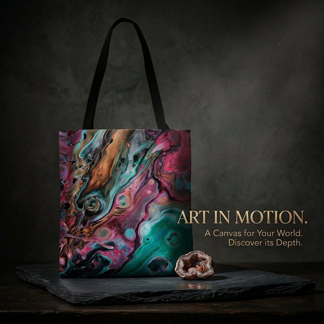 Bolsa Tote Mármore rosa e verde (Criador carregado)