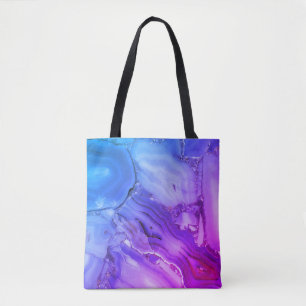 Bolsa Tote Mármore Roxo Exótico