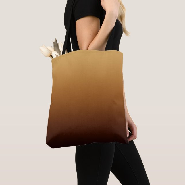 Bolsa Tote Marrom Dourado Chocolate Cores Quentes (Close Up)