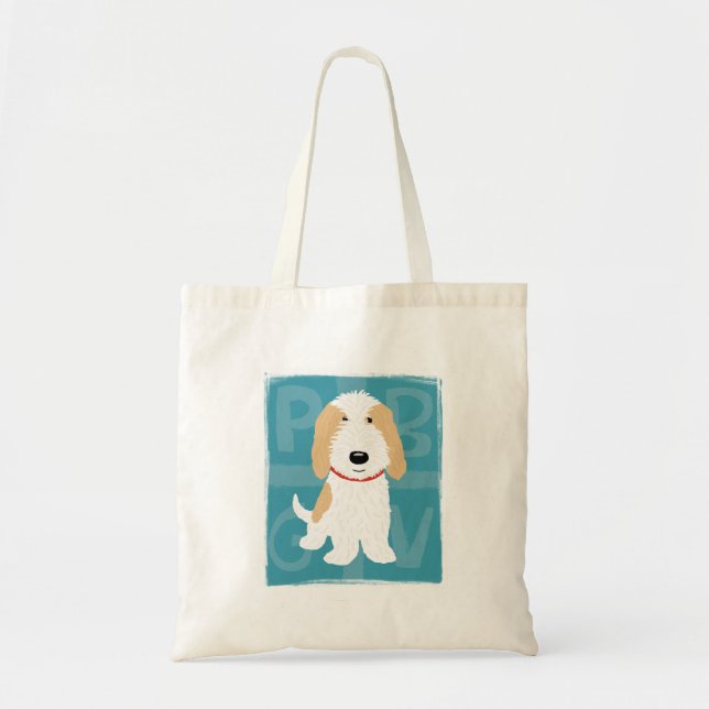 Bolsa Tote Marrom e Branco PBGV (Frente)