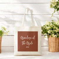 Bolsa Tote marrom terracota da Avó da Noiva