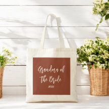 Bolsa Tote marrom terracota da Avó da Noiva