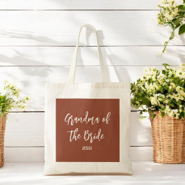 Bolsa Tote marrom terracota da Avó da Noiva